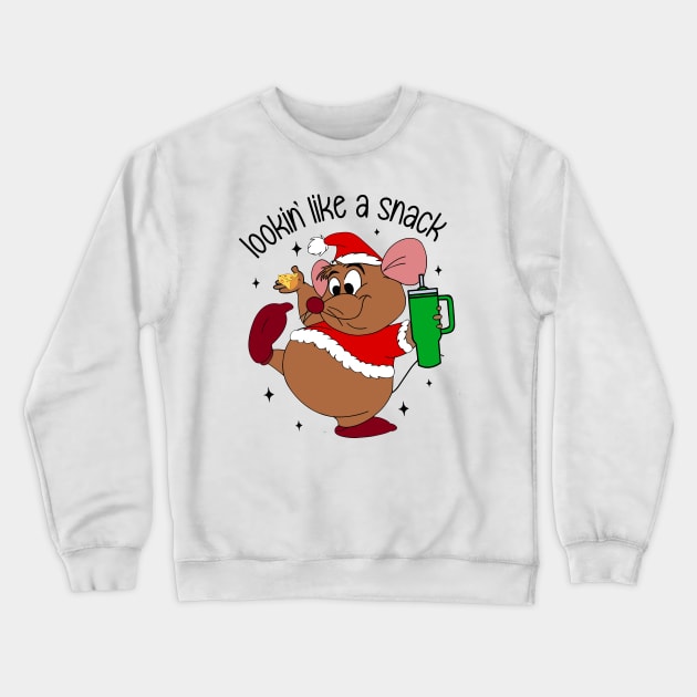 Lookin Like A Snack Gus Gus And The Cheese Christmas Crewneck Sweatshirt by TrikoCraft